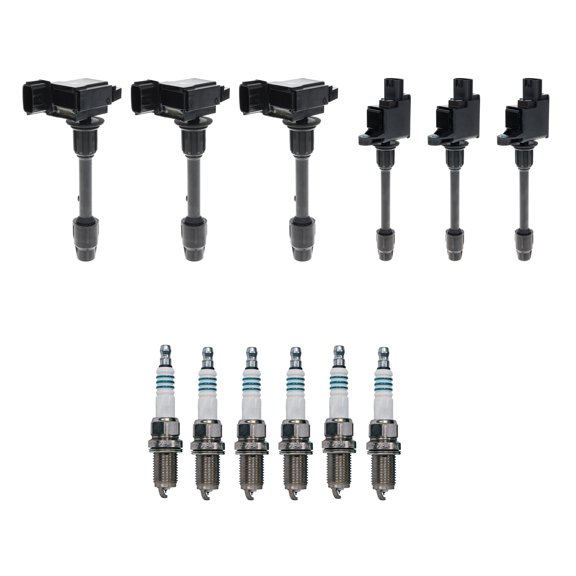 Hitachi 6 Ignition Coil 6 Denso Iridium Power Spark Plugs Kit For I30 V6 VQ30DE