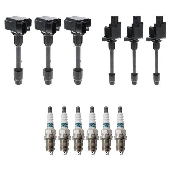 Hitachi 6 Ignition Coil 6 Denso Iridium Spark Plugs Kit For I30 3.0 V6 VQ30DE