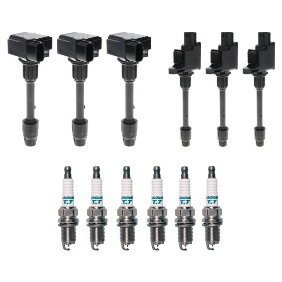 Hitachi 6 Ignition Coil 6 Denso Iridium TT Spark Plugs Kit For I30 3.0 V6 VQ30DE