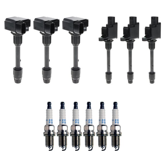 Hitachi 6 Ignition Coil 6 Denso Platinum Spark Plugs Kit For I30 3.0 V6 VQ30DE