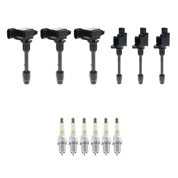 Hitachi 6 Ignition Coil 6 NGK G-Power Platinum Spark Plugs Kit For I30 V6 VQ30DE