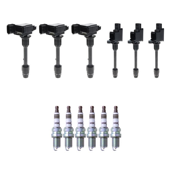 Hitachi 6 Ignition Coil 6 NGK Iridium IX Spark Plugs Kit For I30 3.0 V6 VQ30DE