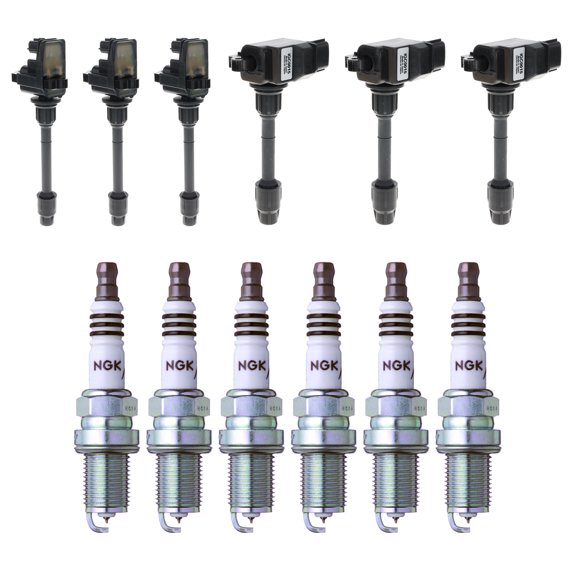 Hitachi 6 Ignition Coil 6 NGK Iridium IX Spark Plugs Kit For Maxima V6 VQ30DE