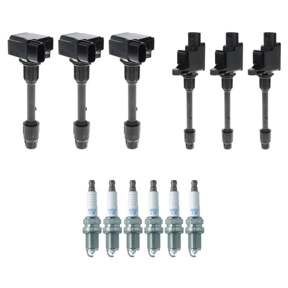 Hitachi 6 Ignition Coil 6 NGK Iridium Spark Plugs Kit For I30 Maxima V6 VQ30DE
