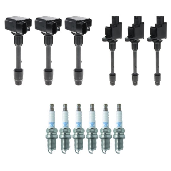 Hitachi 6 Ignition Coil 6 NGK Platinum Spark Plugs Kit For Maxima V6 VQ30DE DOHC