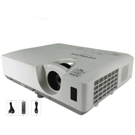 Pre-Owned Hitachi CP-WX3042WN FHD 1080p 3LCD Projector 3000 Lumens w/ Remote & HDMI Cable & Power Cable