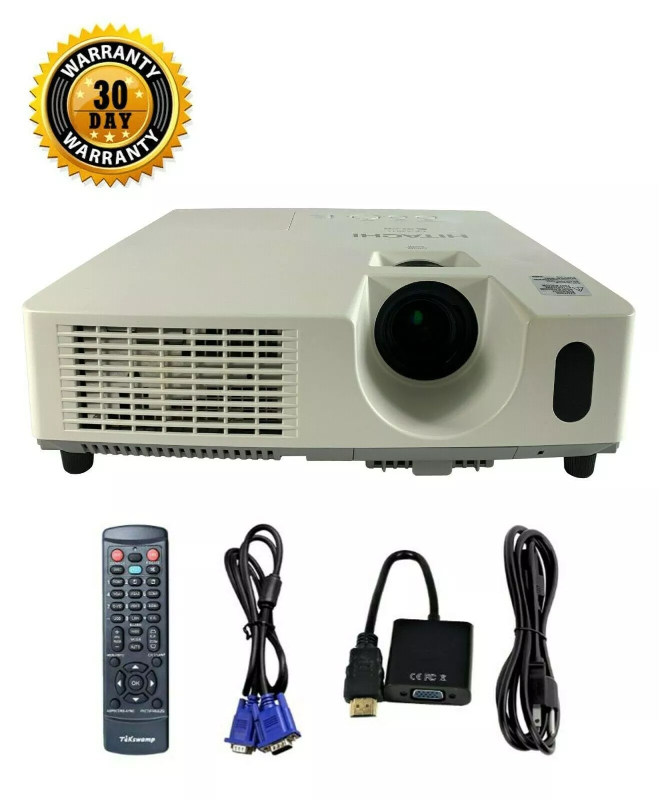 Pre-Owned Hitachi CP-X3011 3LCD XGA Projector 3200 Lumens HD 1080p Crestron HDMI-adapter with Accessories Bundle
