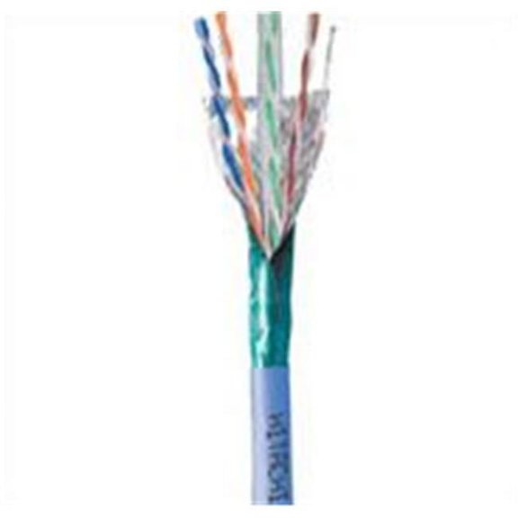 Hitachi Cable America 4 Pair Plenum Supra 10g Enhanced Shielded CAT6A F - UTP Cable - Blue