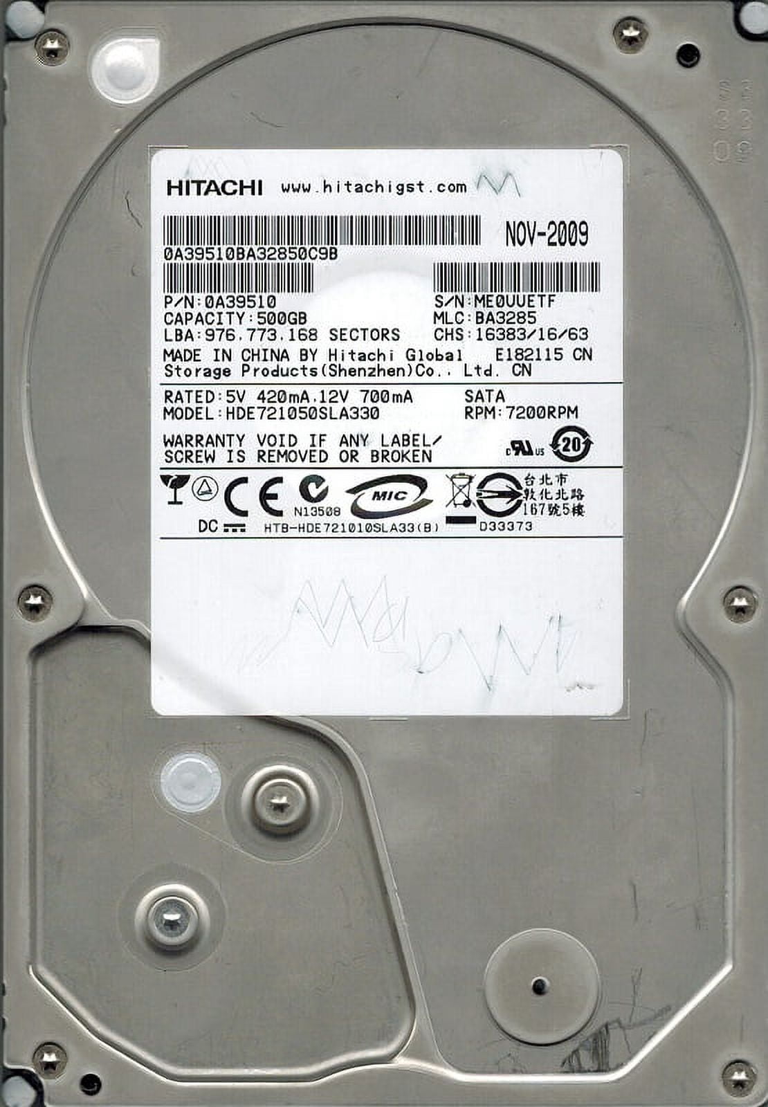 Hitachi HDE721050SLA330 MLC: BA3285 P/N: 0A39510 1TB - Walmart.com