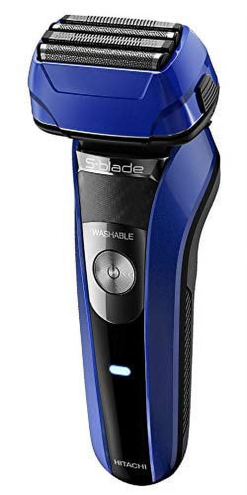 Hitachi Reciprocating Men's Shaver S-Blade Stainless Steel 4-Flute 3D Head  Body Made in Japan RMH-F470B A Blue