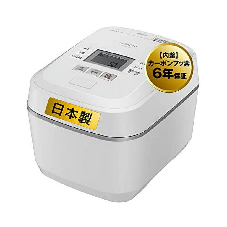 Hitachi Rice Cooker 5.5 Go Pressure & Steam IH Plump Gozen RZ-V100EM W  Frost White Body Made in Japan Large Thermal Power Boiling Iron Pot Steam  Cut//
