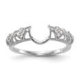 thumbnail image 1 of Hitanshu Jewels 14K White Gold Plated Filigree 1/10 carat CZ Wrap Ring for Women, 1 of 6