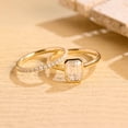 thumbnail image 1 of Hitanshu Jewels Couple’s Cubic Zirconia Engagement Wedding Ring Set 14K Yellow Gold Finish, 1 of 6