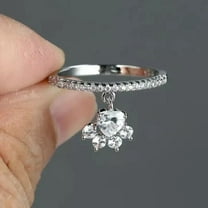 Hitanshu Jewels Gift For Dog Paw Shape Ring Wedding Cubic Zirconia 14K White Gold Finish