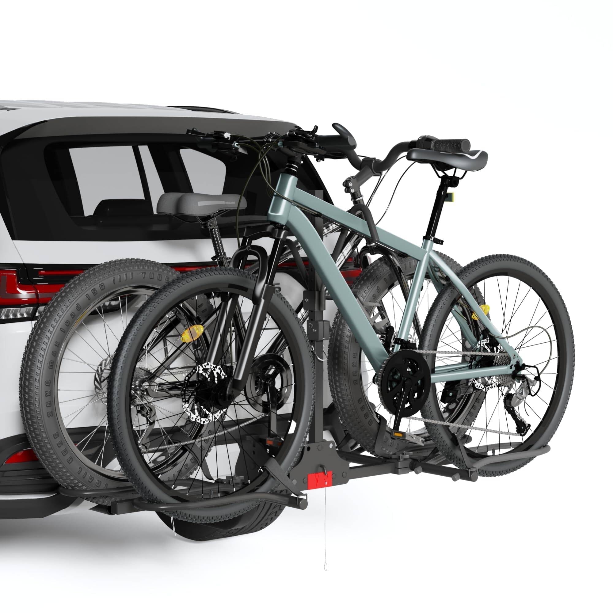 Hitch Bike Rack,Wobble Free Smart Tilting Folding Bicycle Car Racks for Standard,Fat Tire E-Bike Rack for Tow Hitch, 2-Bike 200 lbs Capacity, 2 inch Receiver