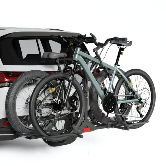 Hitch Bike Rack,Wobble Free Smart Tilting Folding Bicycle Car Racks for Standard,Fat Tire E-Bike Rack for Tow Hitch, 2-Bike 200 lbs Capacity, 2 inch Receiver