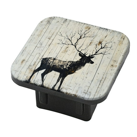 Hitch Cover Fits For 2-Inch Hitch,A Deer Against A Weathered Wood Backgroundrubber Trailer Hitch Cover Tube Plug Insert,Car Exterior Accessories, Receiver Tube Hitch Plug