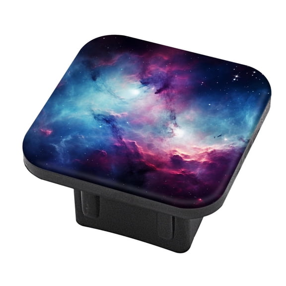 Hitch Cover Fits For 2-Inch Hitch,Amazing Nebula With Blue And Purple Colorsrubber Trailer Hitch Cover Tube Plug Insert,Car Exterior Accessories, Receiver Tube Hitch Plug