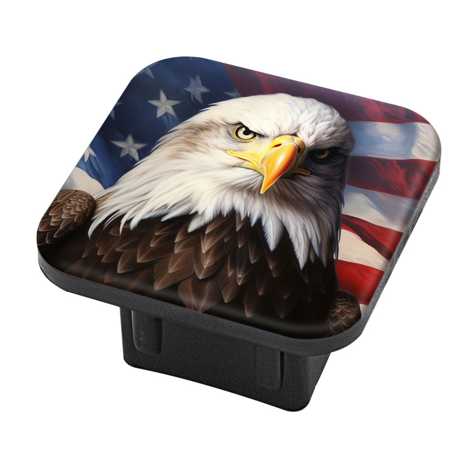 Hitch Cover Fits For 2-Inch Hitch,American Bald Eagle In Front Of ...