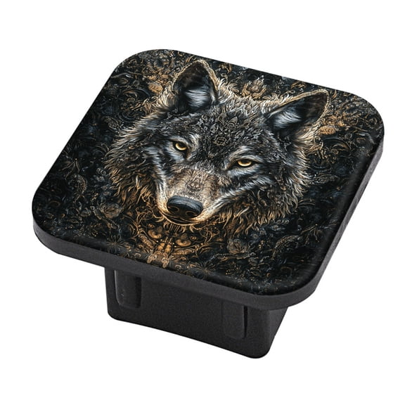 Hitch Cover Fits For 2-Inch Hitch,Art Painting Of Wolf Headrubber Trailer Hitch Cover Tube Plug Insert,Car Exterior Accessories, Receiver Tube Hitch Plug