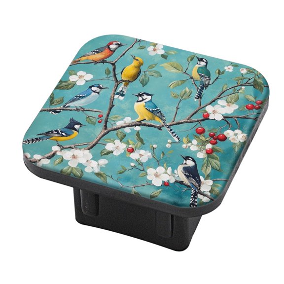 Hitch Cover Fits For 2-Inch Hitch,Birds And Cherry - Like Blossomsrubber Trailer Hitch Cover Tube Plug Insert,Car Exterior Accessories, Receiver Tube Hitch Plug