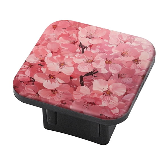 Hitch Cover Fits For 2-Inch Hitch,Cluster Of Pink Cherry Blossoms In Full Bloomrubber Trailer Hitch Cover Tube Plug Insert,Car Exterior Accessories, Receiver Tube Hitch Plug