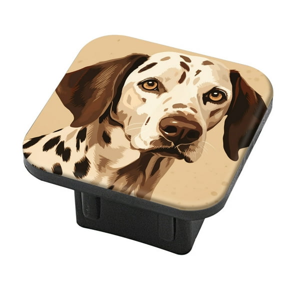 Hitch Cover Fits For 2-Inch Hitch,Dalmatian Dog Portrait With Beige Backgroundrubber Trailer Hitch Cover Tube Plug Insert,Car Exterior Accessories, Receiver Tube Hitch Plug