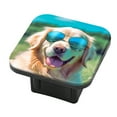 thumbnail image 1 of Hitch Cover Fits For 2-Inch Hitch,Dog In A Green Outdoor Setting With Reflective Shadesrubber Trailer Hitch Cover Tube Plug Insert,Car Exterior Accessories, Receiver Tube Hitch Plug, 1 of 6