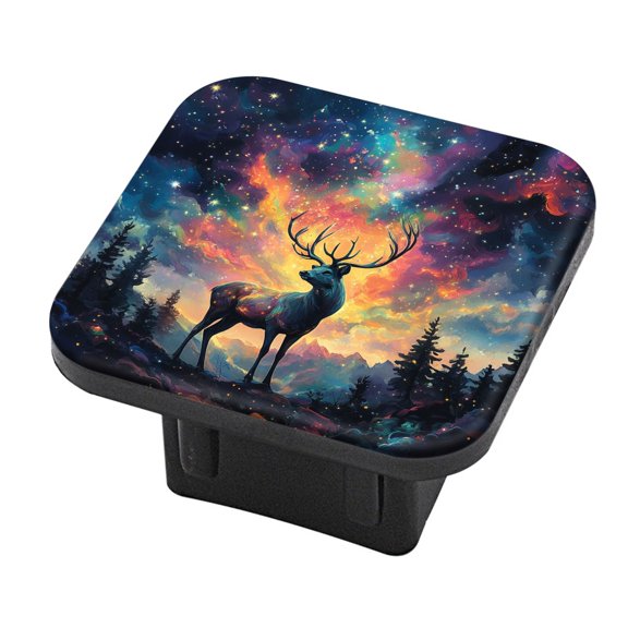 Hitch Cover Fits For 2-Inch Hitch,Majestic Stag Gazing At Starsrubber Trailer Hitch Cover Tube Plug Insert,Car Exterior Accessories, Receiver Tube Hitch Plug