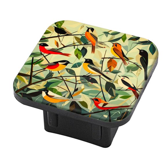 Hitch Cover Fits For 2-Inch Hitch,Many Birds Perched Among The Branchesrubber Trailer Hitch Cover Tube Plug Insert,Car Exterior Accessories, Receiver Tube Hitch Plug