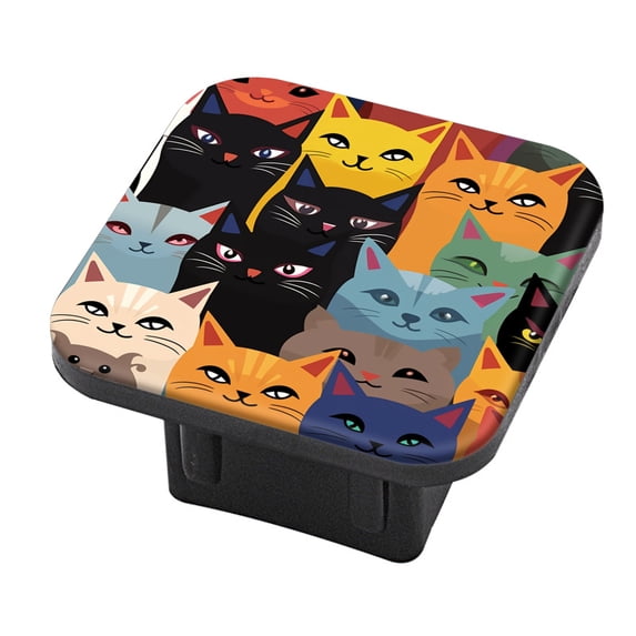 Hitch Cover Fits For 2-Inch Hitch,Many Different Cute Cats Each With Unique Facerubber Trailer Hitch Cover Tube Plug Insert,Car Exterior Accessories, Receiver Tube Hitch Plug