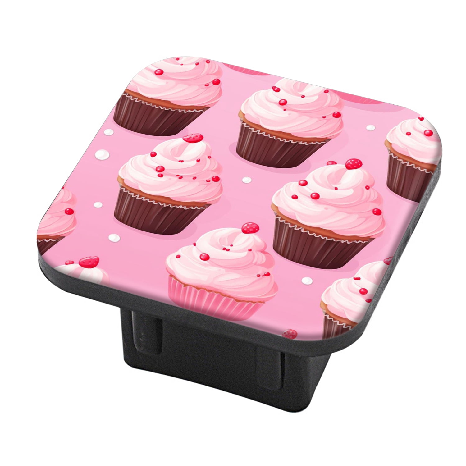 Hitch Cover Fits For 2-Inch Hitch,Pink Cupcakes With Cream Frosting And ...