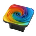 thumbnail image 1 of Hitch Cover Fits For 2-Inch Hitch,Rainbowspiral With Smooth Curves And Colorful Backgroundrubber Trailer Hitch Cover Tube Plug Insert,Car Exterior Accessories, Receiver Tube Hitch Plug, 1 of 6