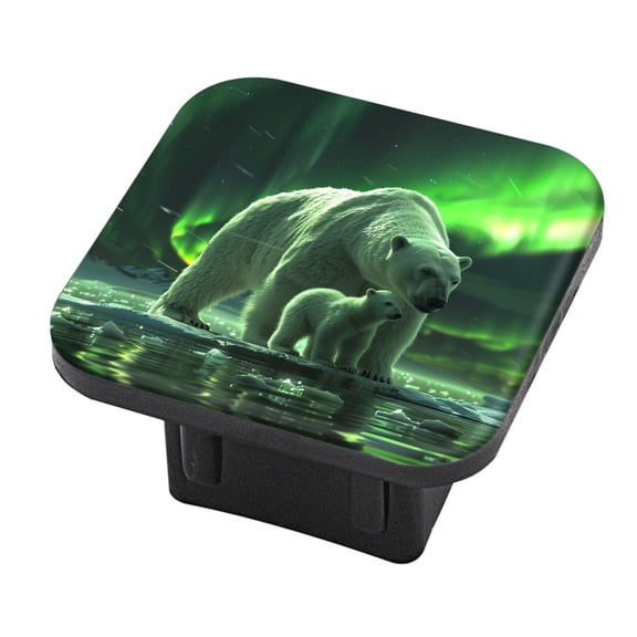 Hitch Cover Fits For 2-Inch Hitch,Realistic Illustration Of Adult Polar Bearrubber Trailer Hitch Cover Tube Plug Insert,Car Exterior Accessories, Receiver Tube Hitch Plug