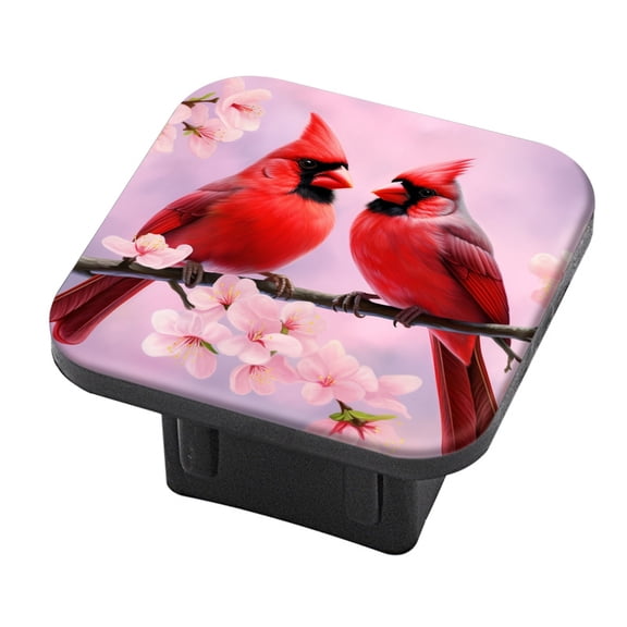 Hitch Cover Fits For 2-Inch Hitch,Red Birds On Cherry Flower Branchrubber Trailer Hitch Cover Tube Plug Insert,Car Exterior Accessories, Receiver Tube Hitch Plug
