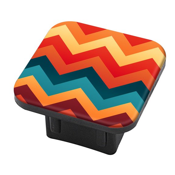 Hitch Cover Fits For 2-Inch Hitch,Red And Teal Pattern Backgroundrubber Trailer Hitch Cover Tube Plug Insert,Car Exterior Accessories, Receiver Tube Hitch Plug