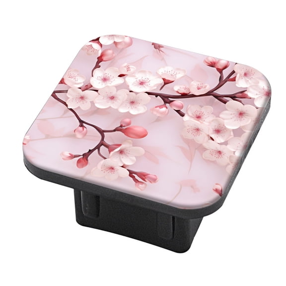 Hitch Cover Fits For 2-Inch Hitch,Spring Pink Cherry Blossomrubber Trailer Hitch Cover Tube Plug Insert,Car Exterior Accessories, Receiver Tube Hitch Plug
