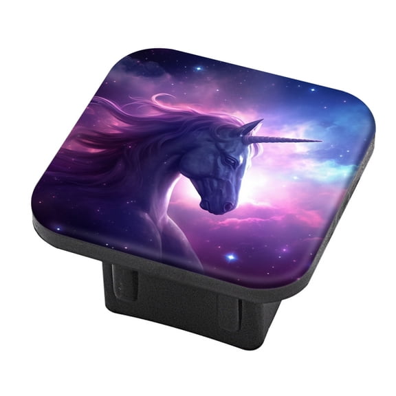 Hitch Cover Fits For 2-Inch Hitch,Unicorn With Flowing Mane Standing The Backdrop Of Ethereal Galaxyrubber Trailer Hitch Cover Tube Plug Insert,Car Exterior Accessories, Receiver Tube Hitch Plug