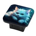 thumbnail image 1 of Hitch Cover Fits For 2-Inch Hitch,White Cat With Ice Blue Furrubber Trailer Hitch Cover Tube Plug Insert,Car Exterior Accessories, Receiver Tube Hitch Plug, 1 of 6