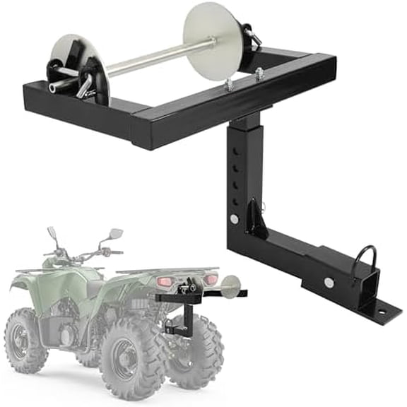 Hitch Mount Barbed Wire Unroller Bolt-on ATV/Trucks/Tractor 2" Receiver Hitch Wire Spreader Height Adjustable Suitable for Fencing & Farm Work Steel Black+Silvery$$Garden & Patio