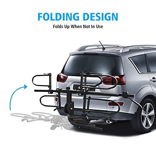 Hitch Mount Bike Rack 2 Bikes Wobble Free Smart Tilting Folding Car Racks for Cars SUV s Trucks with 2 Hitch Receiver 120 lbs Total Load Capacity