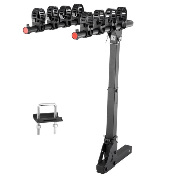 Hitch Mount Bike Rack 4 Bike Carrier 150 LBS Capacity for 2 Inch Receiver Titling Folding No Wobble U Bolt Strap for Car SUV Truck RV