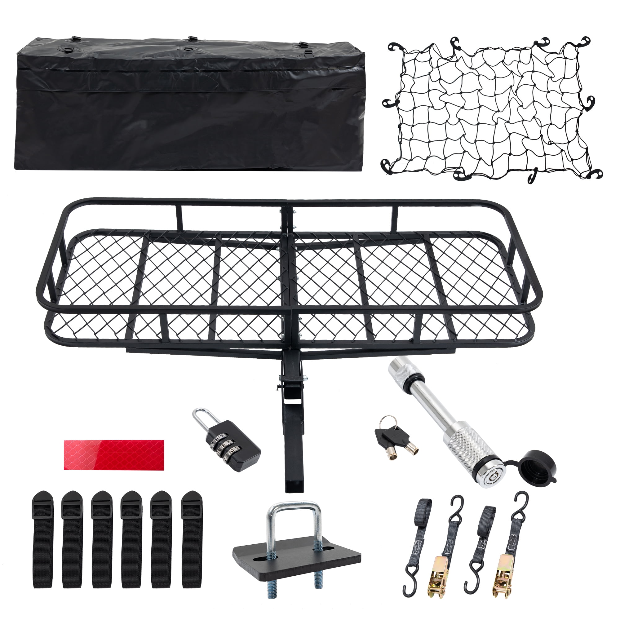 Hitch Mount Cargo Carrier 550 Lbs Capacity Folding Cargo Rack With ...