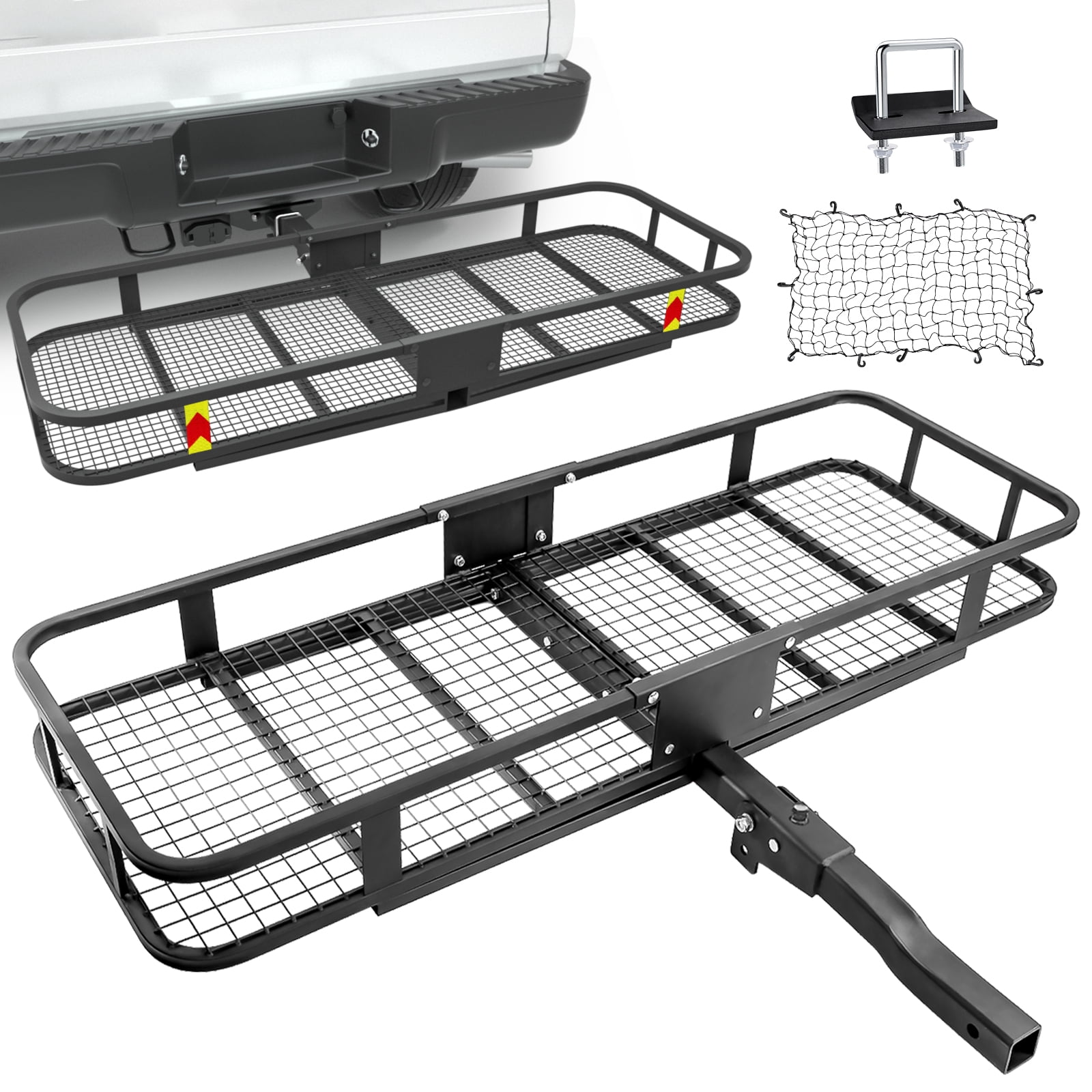 Apex steel flavourless heavy duty basket cargo carrier with ramp