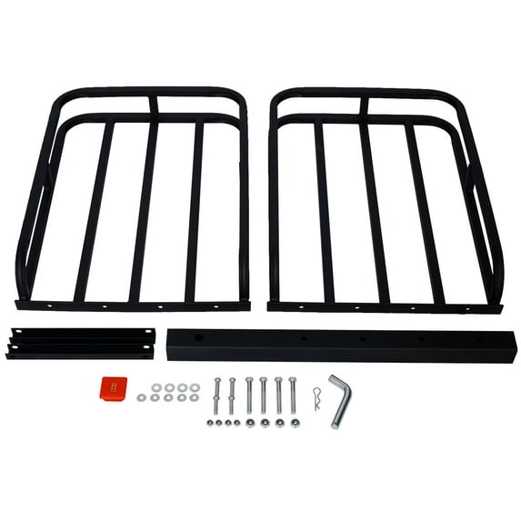 Hitch Mount Cargo Carrier ,Rear Cargo Rack for SUV, Truck, Car,Luggage Basket Rack Fits 2" Receiver Black Steel