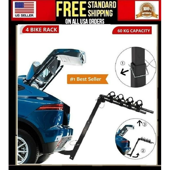 Hitch Mount Folding Bike Rack Bicycle Carrier 2" Receiver Heavy Duty Car Truck SUV