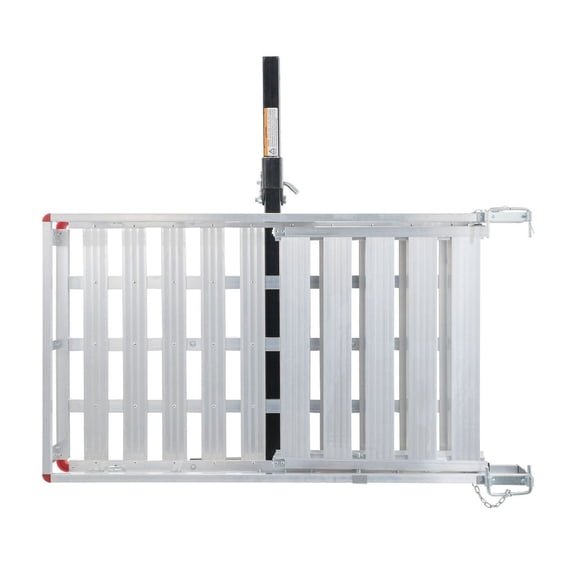 Hitch Mount Wheelchair Carrier, 500lbs Aluminum Mobility Scooter Rack, Folding Ramp, 2" Receiver