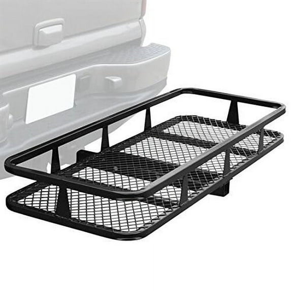 Hitch Mounted Folding Cargo Carrier Black