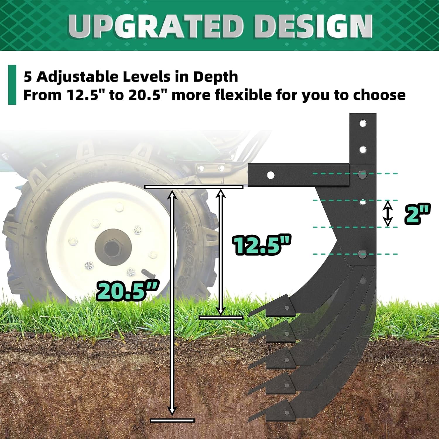 Hitch Mounted Trench Ripper, 3 Point Hitch Attachment with 16 ...