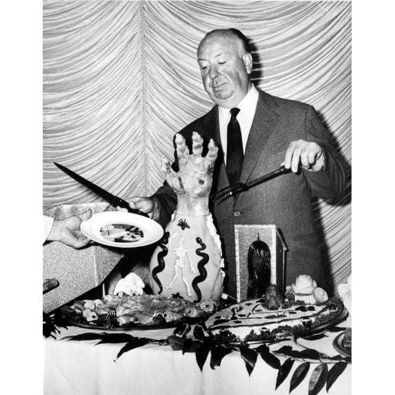 Hitchcock Alfred in a Black Suit and Tie Photo Print (24 x 30)